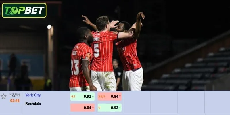 Ty Le Keo Chi Tiet Cho Tran Dau York City Vs Rochdale